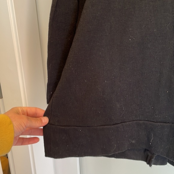 C’est Moi Light Cotton/Poly Waffle Cardigan - Black - Picture 5 of 5